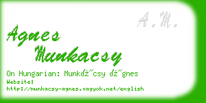 agnes munkacsy business card